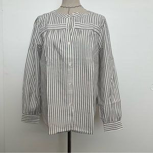 NWT Shimmer Stripe Pintucked Blouse
